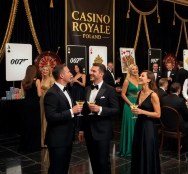 Impreza firmowa w stylu Casino Royale zorganizowana przez Event Pulse Collective