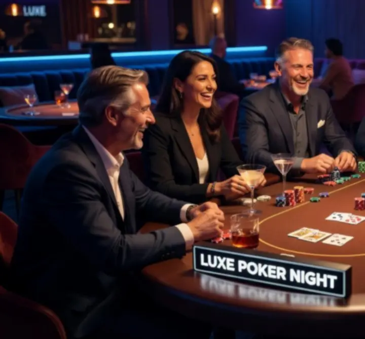 Stół pokerowy podczas energetycznego wieczoru zorganizowanego przez Event Pulse Collective